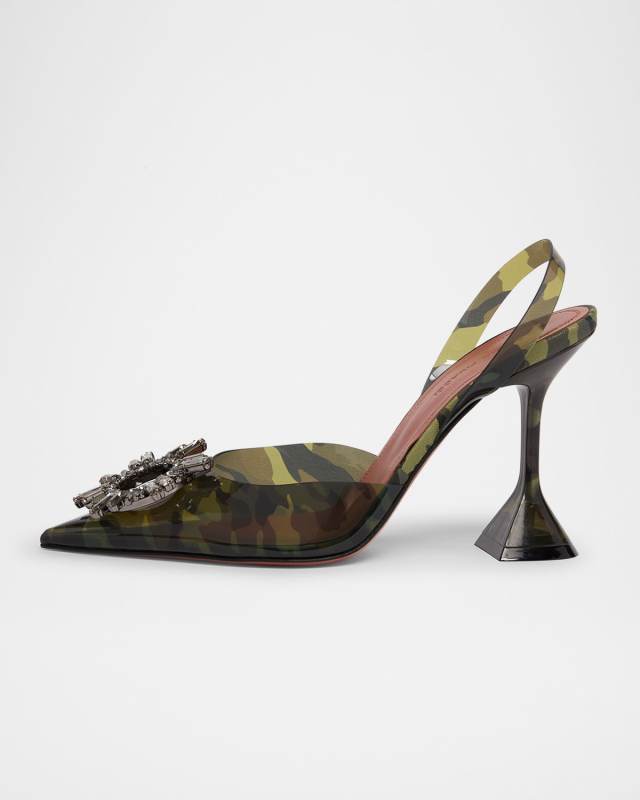 Begum Camo Crystal Ornament Pumps